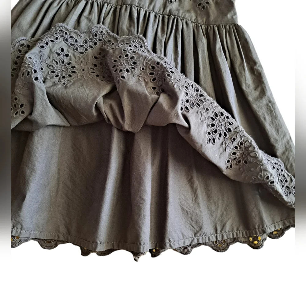 Baby GAP grey eyelit pattern dress